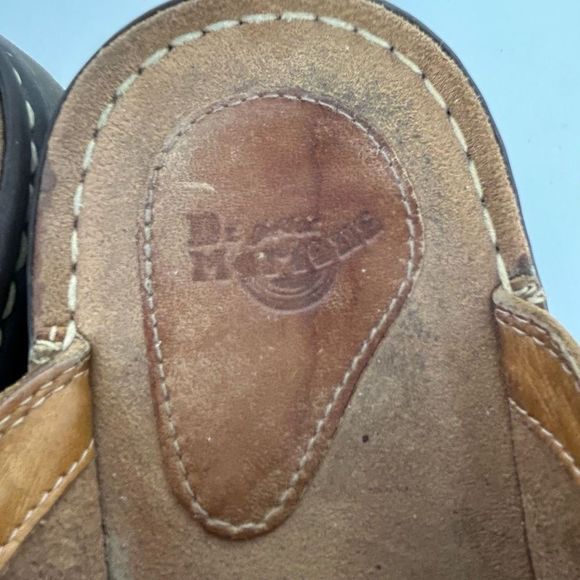 Dr. Martens Doc sandals mens size 9 slides brown leather slip on - Picture 7 of 15